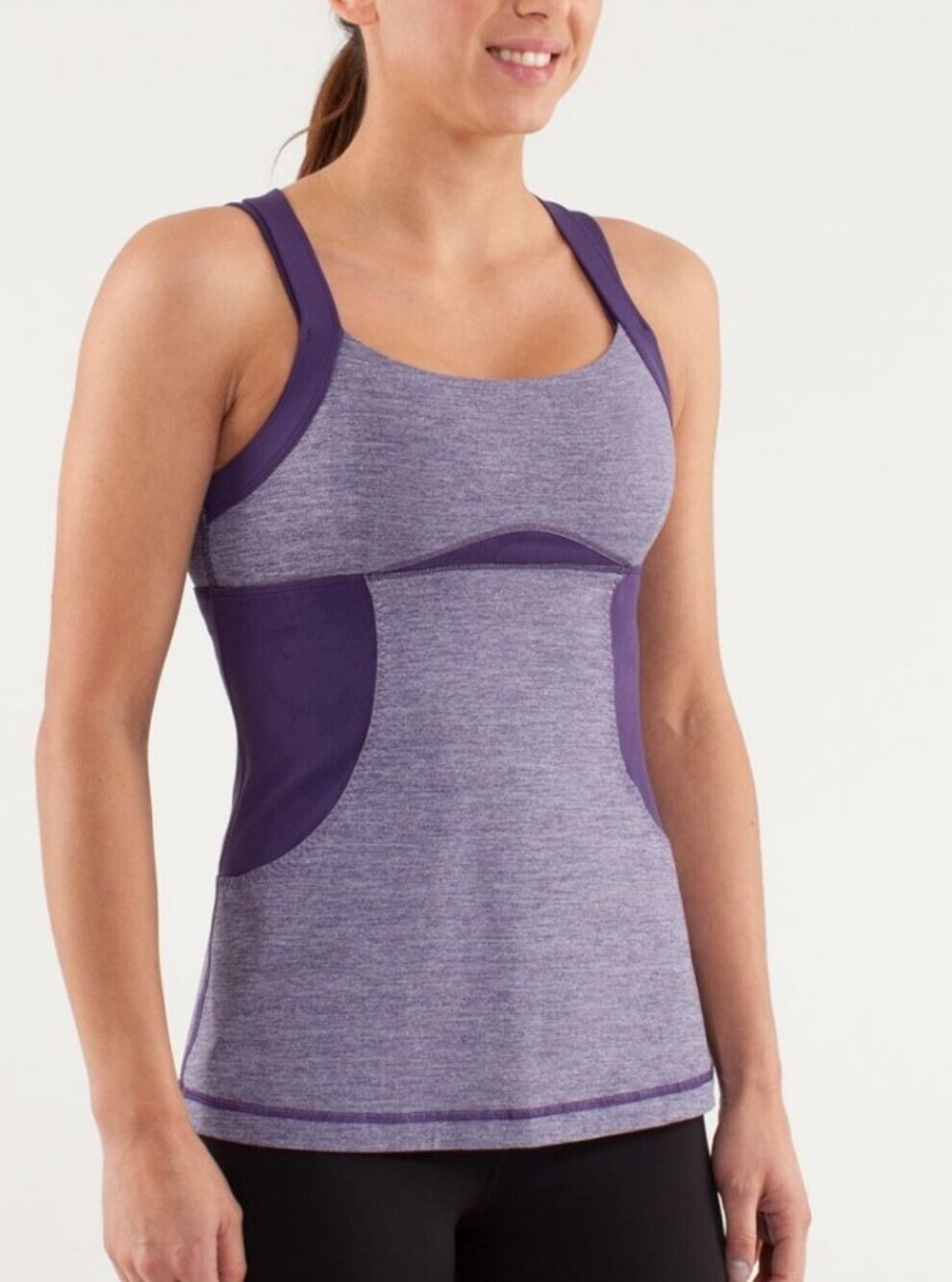 Lululemon Purple Cross-Back Athletic Tank Top.Size 4